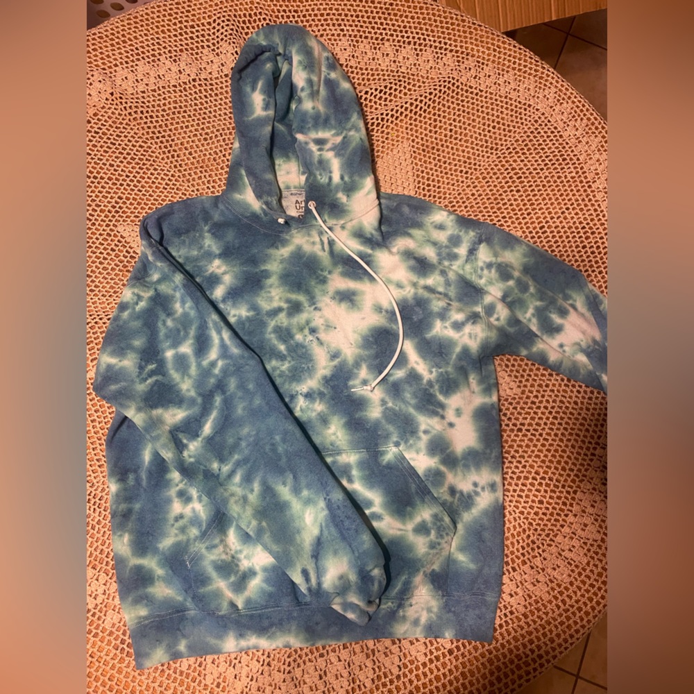 Blue tie dye hoodie
